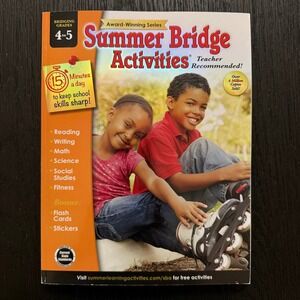 Summer Bridge Activities Grades 4 to 5 Workbook New Unused Homeschool